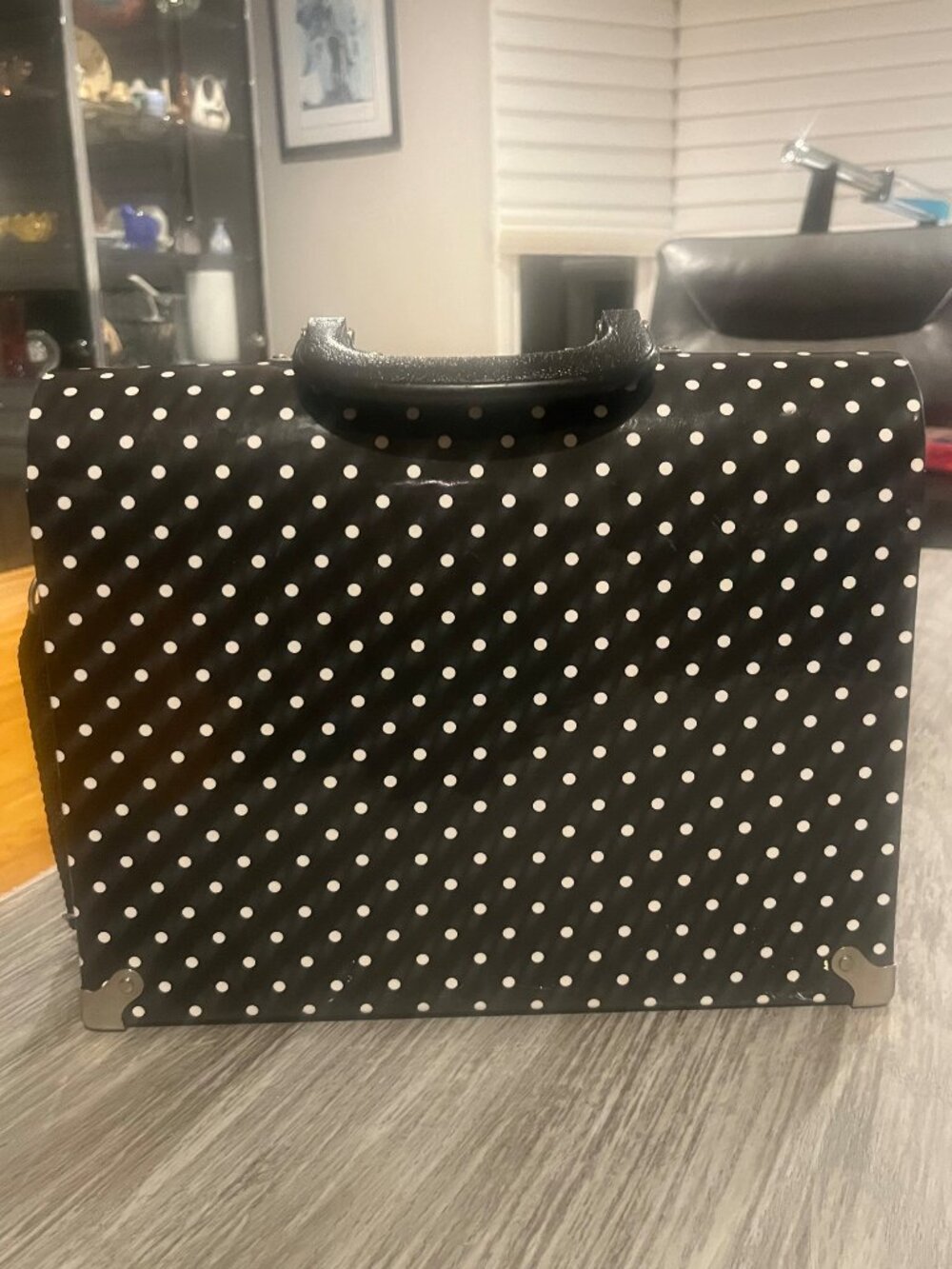 Rare Vintage 80s POCKETRUNK THE ORIGINAL Polka Dot Briefcase - Picture 3 of 12
